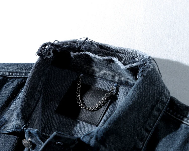 2018SS Xieruis SINNERS Logo Embroidery Women Men Denim Jacket Hiphop Streetwear Men Jeans Jackets Coats