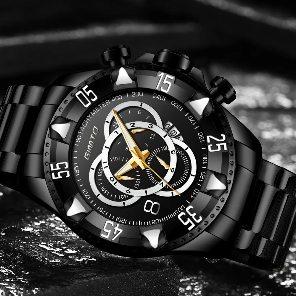 2018 Top Brand Luxury Mens Watches Gold Business Steel Clock Quartz Waterproof Sport Military Male Wristwatch Relogio Masculino