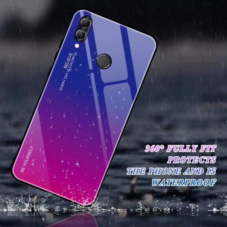 Gradient Glass Case For Huawei Honor 8X 10 Lite Coque Luxury Phone Case For Huawei Honor 10 9 Lite 8A V20 Note 10 8X Max Y9 2019 (4)