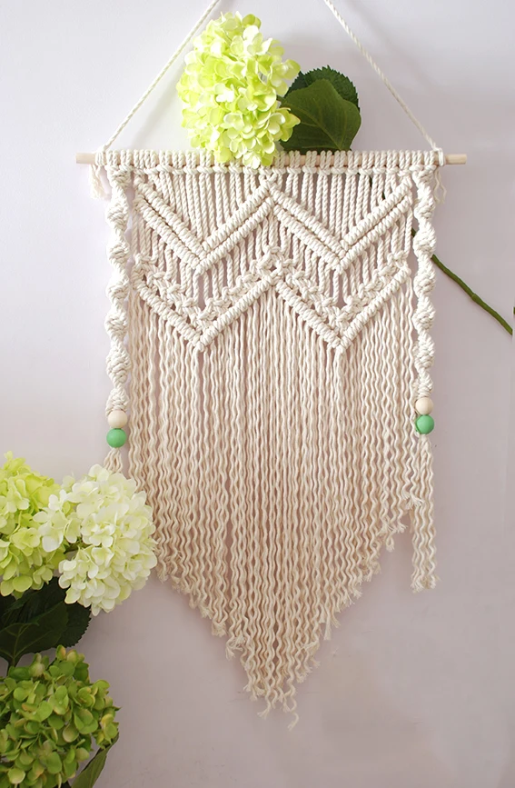 

Hand Made Macrame hand-woven Bohemian tapestry creative studio bedroom Nordic style tassel wall hanging Home Decoration