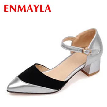 

ENMAYLA Summer Ladies Shoes Women Flats Sandals Black Red Blue High Heels Shoes Woman Princess Style Women Sandals