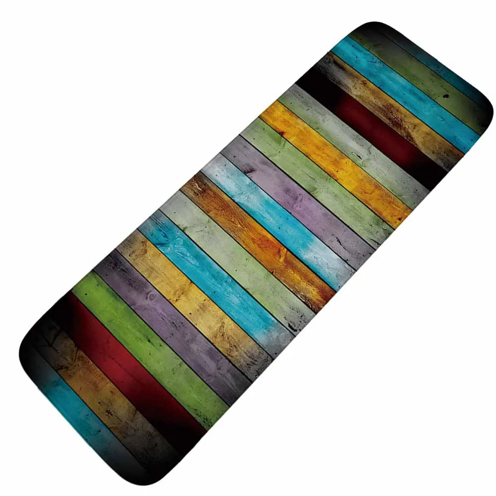 

Mediterranean Striped Anti-slip Washable Long Kitchen Mat Bedroom Floor Carpet Entrance hotel hall Doormat 40x120CM