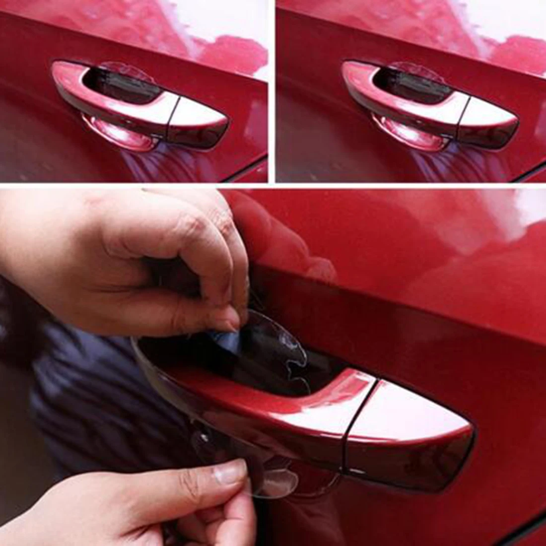 BU Bauty 8pcs/Set Transparent car handle protection film