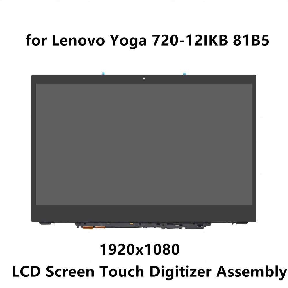 12.5&quot FHD IPS LCD Screen Display Touch Digitizer Glass Panel Assembly + Frame For Lenovo Yoga 720-12IKB 720 12 B125HAN02.2 | Компьютеры
