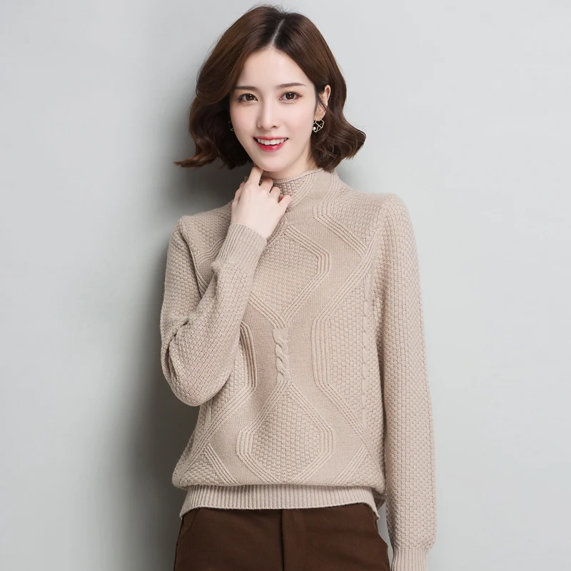 Best Price 5 Colors 3XL Brand Women's Short Knit Sweater 2019 Autumn Winter New Solid Color Wool Sweater Loose Bottoming Pullovers Female Best Price 5 Colors 3XL Brand Women's Short Knit Sweater 2019 Autumn Winter New Solid Color Wool Sweater Loose Bottoming Pullovers Female