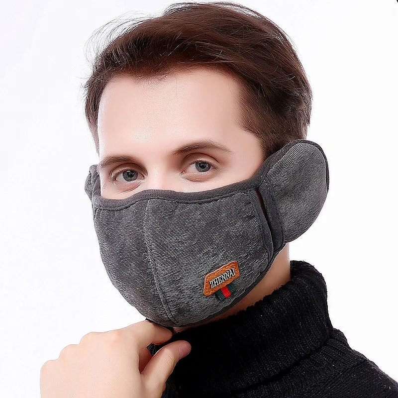 2019 новая зимняя маска для рта Мужская теплая противопылезащитная маска для ушей многоразовая маска для лица Ткань респиратор пыль