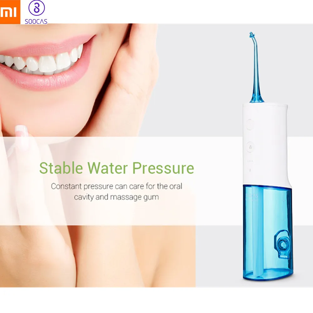 

SOOCAS W3 Oral Irrigator Portable Waterproof Water Dental Flosser 230ml Water Tank Constant Pulse Pressure Teeth Cleaner