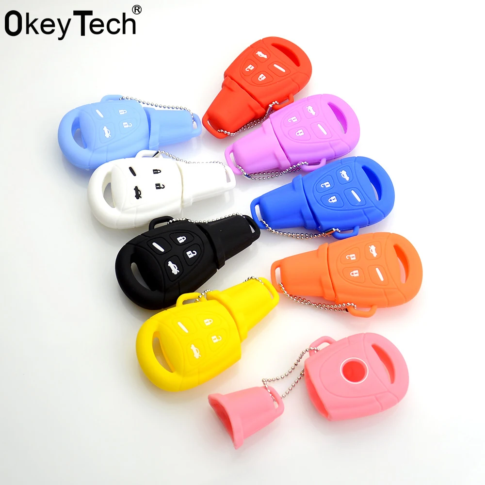 

OkeyTech New 4 Buttons silicone rubber car key case shell cover For SAAB 9-3 9-5 93 95 Blank Remote Car Key Shell Fob Case Cover