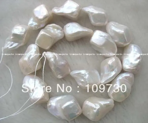

Jewelry 001902 freshwater pearl AA white reborm keshi necklace