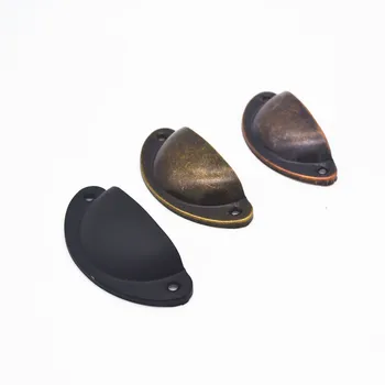 

10 PCS Vintage Metal Handles for Furniture Cabinet Knobs and Handles Cupboard Handles Drawer Pulls Shell Box Pulls