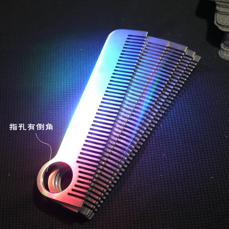 E1183 Outdoor titanium alloy drawing effect V4 fourth generation tactical head comb EDC font b gadgets