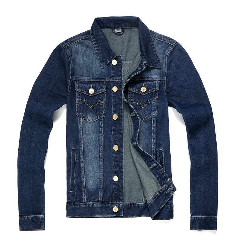 Spring Autumn Newest Denim Jacket Slim Retro Elast...