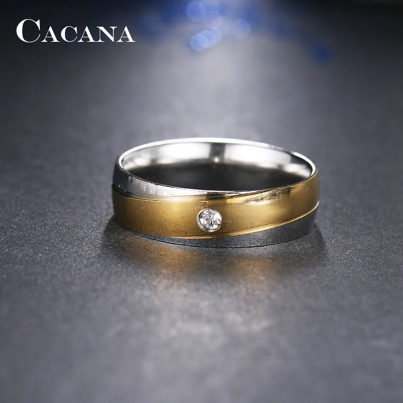 CACANA Stainless Steel Rings For Women Personalized Custom Fashion Jewelry Wholesale NO.R116