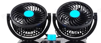 

New 24V Cars 2 Speed Strong Wind Mini Fan Black Auto Cool Fan Fan Adjustable Silent Cooler Speed Truck Cooling Air Fan