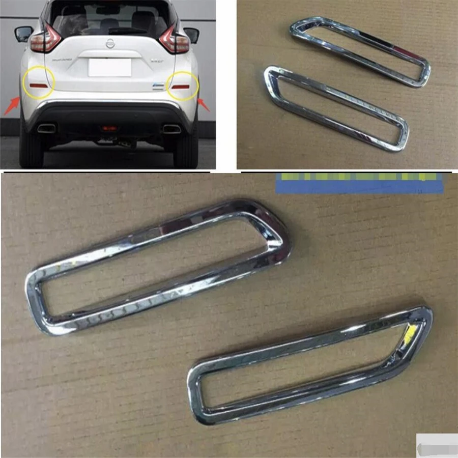 

Exterior ! ABS Rear Tail Fog Light Lamp Cover Trim 2 pcs For Nissan murano 2015