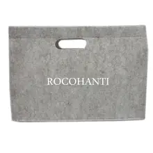 100X холодный серый цвет Женская сумка-тоут войлочный материал клатч для документов на заказ с логотипом