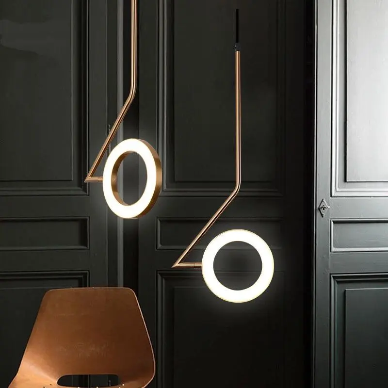 

Nordic Simple Light Modern Individual Chandelier Creative Energy-saving LED Bedroom Bedside Restaurant Bar luminaire