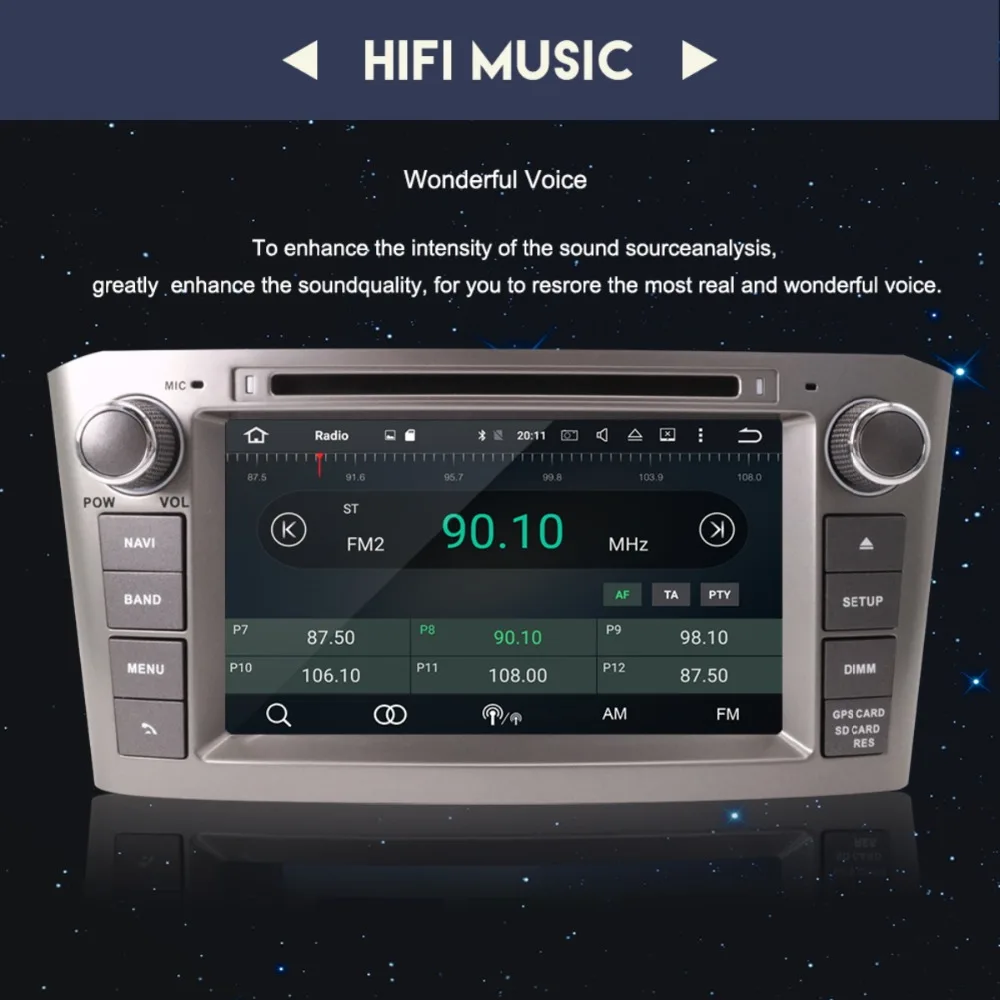 Android 9 автомобильный dvd-плеер gps навигация для Toyota Avensis 2002-2008 T250 радио мультимедиа головное устройство магнитофон ips