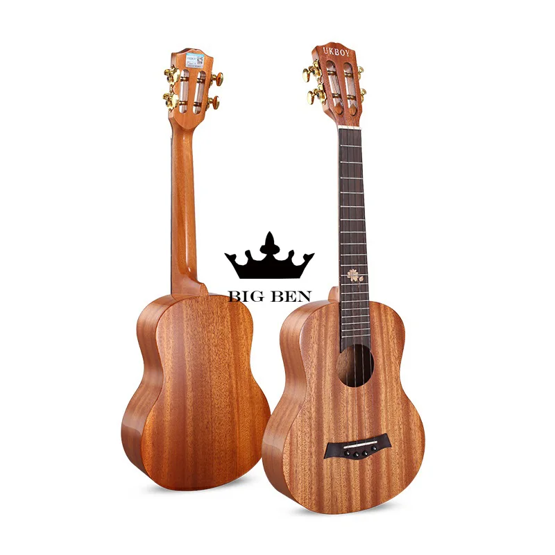 

26inch Ukulele 19 frets all solid Mahogany wood light little guitar 26inch solid top Ukulele professional small Hawaiian guitar