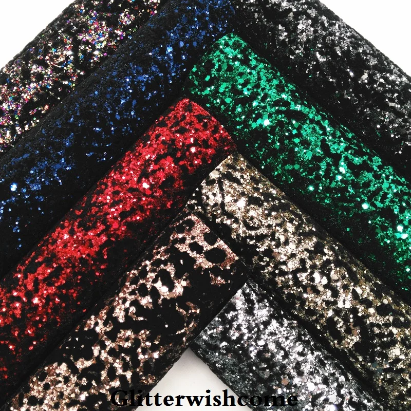 Винил Glitterwishcome размера A4 21 х29 см для бантов крупная блестящая кожаная ткань | Синтетическая кожа -32977170135