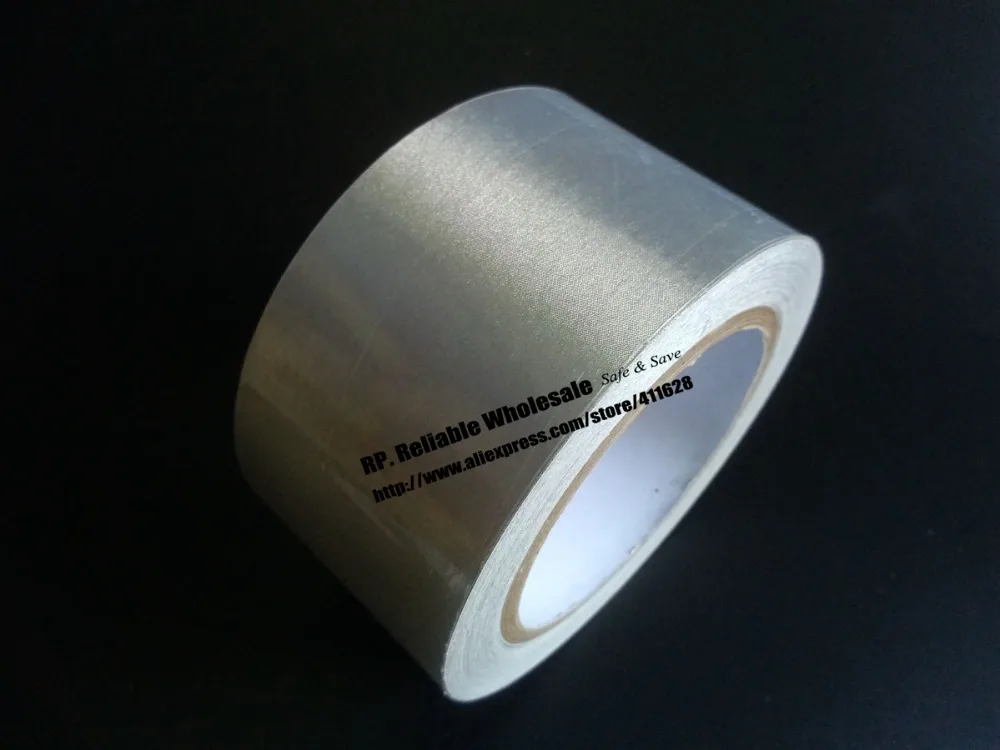 1x-60mm-20-meters-silver-one-side-adhesive-conductive-fabric-cloth-tape-components-emi-shielding-button-repairs