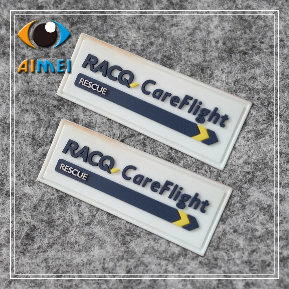 customized pvc 3d logo rubber embossed patch for clothing labels Custom