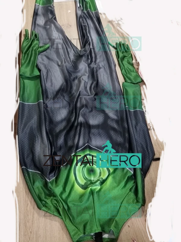 3D печатных зеленый фонарь Косплей Костюм фильм зеленый фонарь 2 Джон Стюарт Зеленый Фонарь боди спандекс Хэллоуин костюм