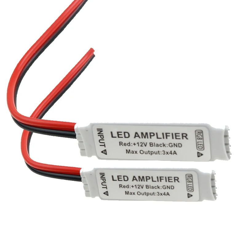 

DC12V Mini led Amplifier Controller 5050 3528 LED Strip Signal Amplifier 12V Led Strip Accessory for 5050 2835 RGB Strip Light