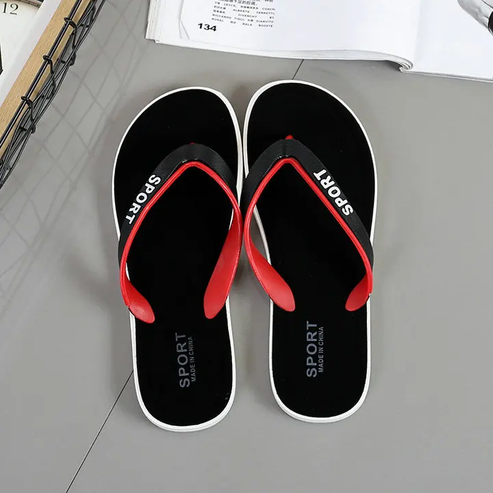 Flip-flops Beach Slim Sandal Shoes For Women Men Thick Sole Comfort Bath Outdoor Summer Proof Slippers (22)