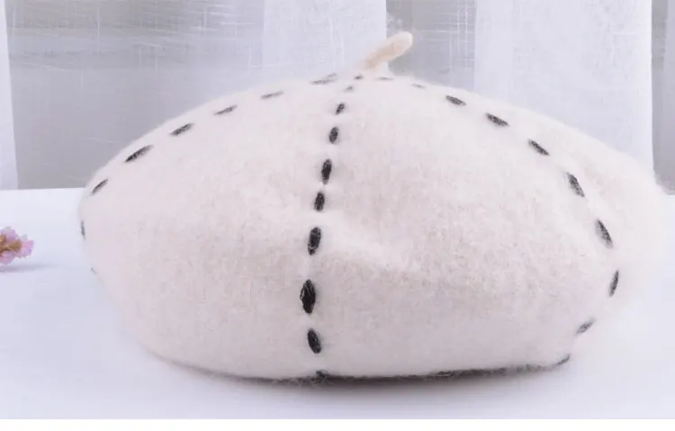 beret women winter french red black wool beret hat women french hat female beret women beret hats women winter  (19)