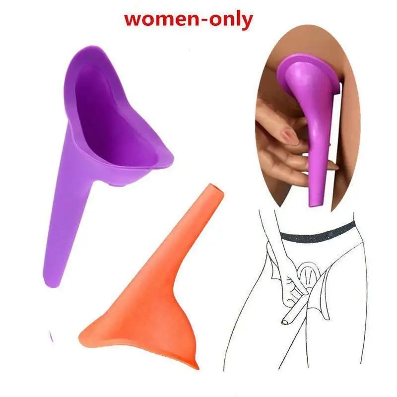 Portable Women Camping Urine Device Funnel Urinal Female Travel Urination Toilet Women Stand Up& Pee Soft 3 colors