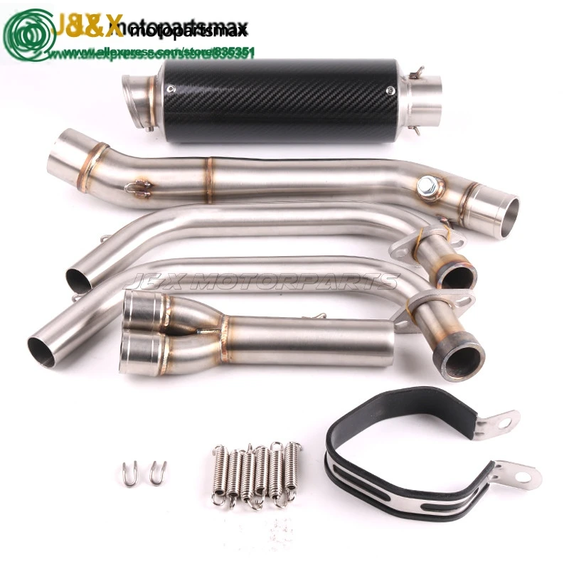 MT-03 MT03 R25 R3 глушитель для мотоцикла полная система контактная средняя труба+ выхлопная труба для Yamaha R25 R3- слипоны