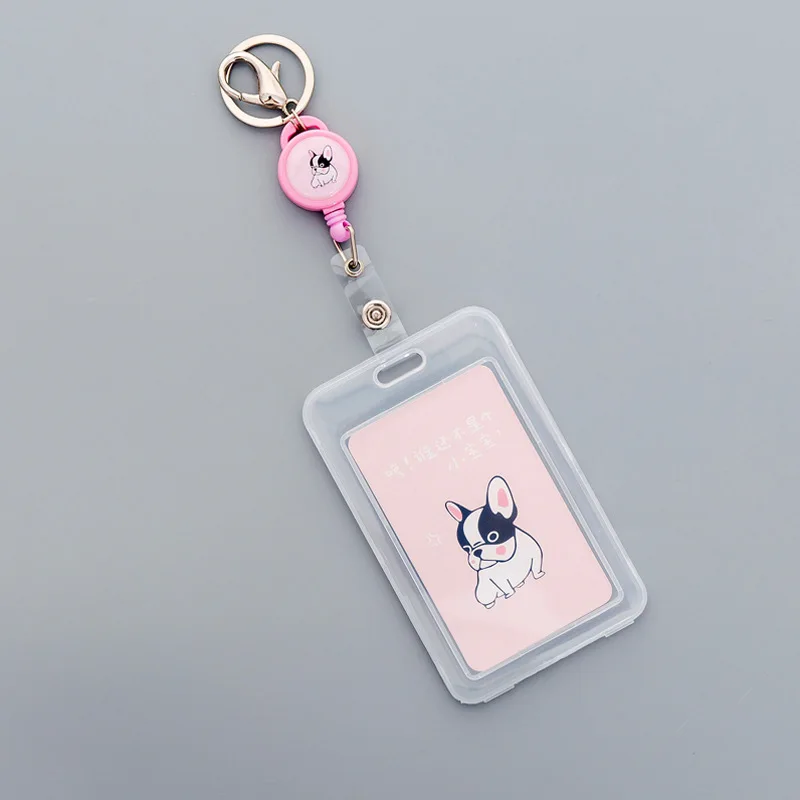 Kawaii Unicorn dog Magic Matrix Retractable Badge Card Holder Nurse Doctor Exhibition Pull Key ID Name Card Badge Holder - Цвет: 9