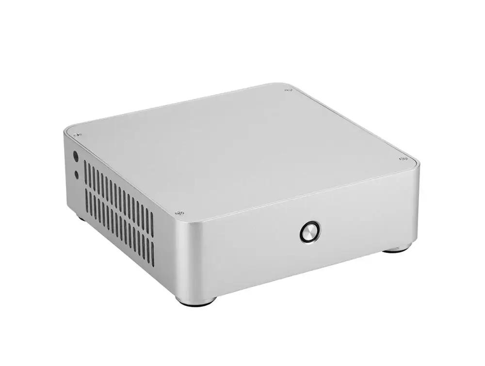 H60 mini-ITX шасси HTPC алюминий 3,5 ''HDD поддержка DC-ATX мощность мини Чехол HTPC wifi COM PCI аудио порты