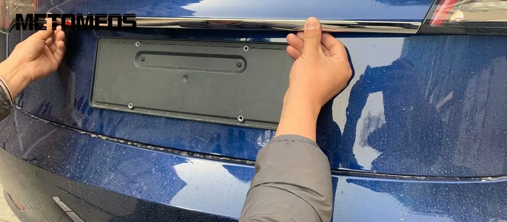 Для Tesla Model 3 2018 2019 нержавеющая сталь задний багажник стример задние ворота