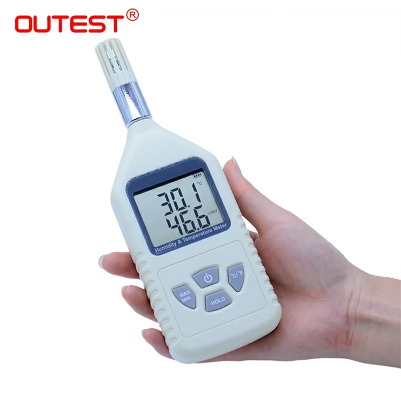 

OUTEST Digital LCD Humidity temperature Meter GM1360 thermo-hygrometer Moisture Tester Thermometer with Max/Min Mode