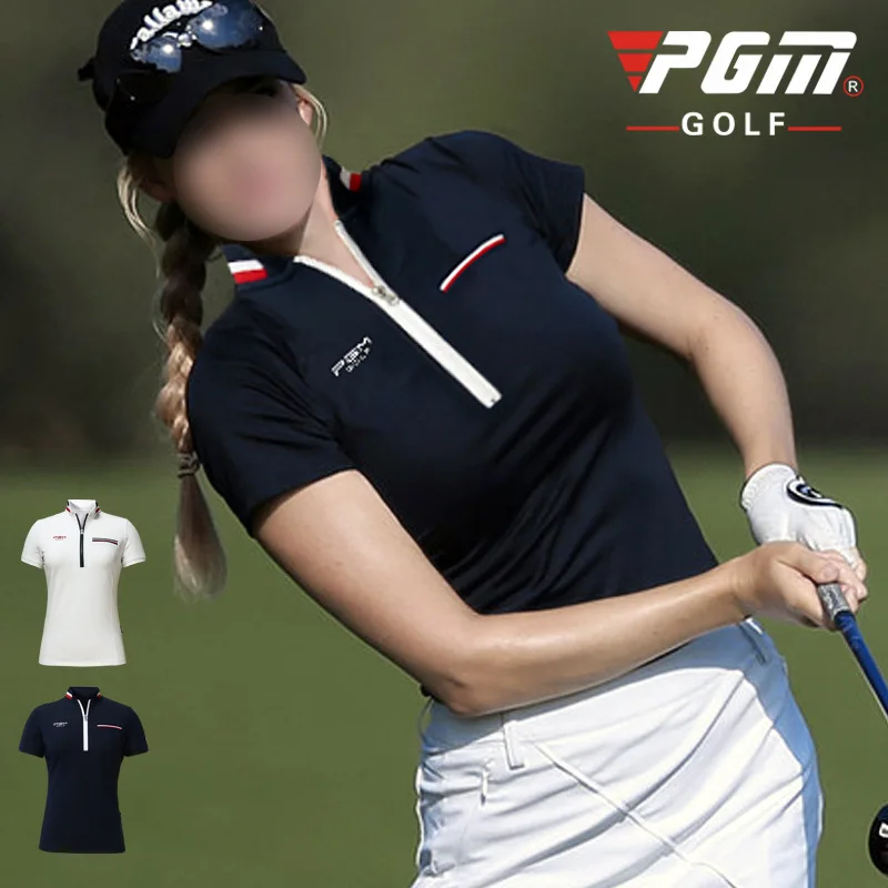 Новинка года PGM Женская футболка для гольфа одежда для гольфа женские топы с короткими рукавами летняя футболка дышащая удобная футболка