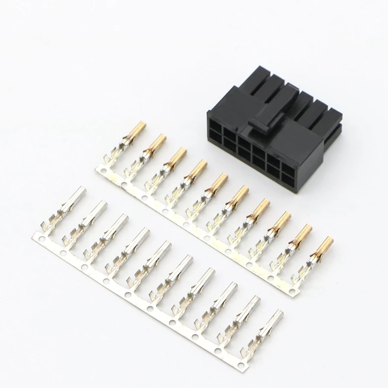 4 2 мм 5557 PSU модульный 12Pin мужской разъем с 12 шт клеммных штифтов для PC моддинг. |