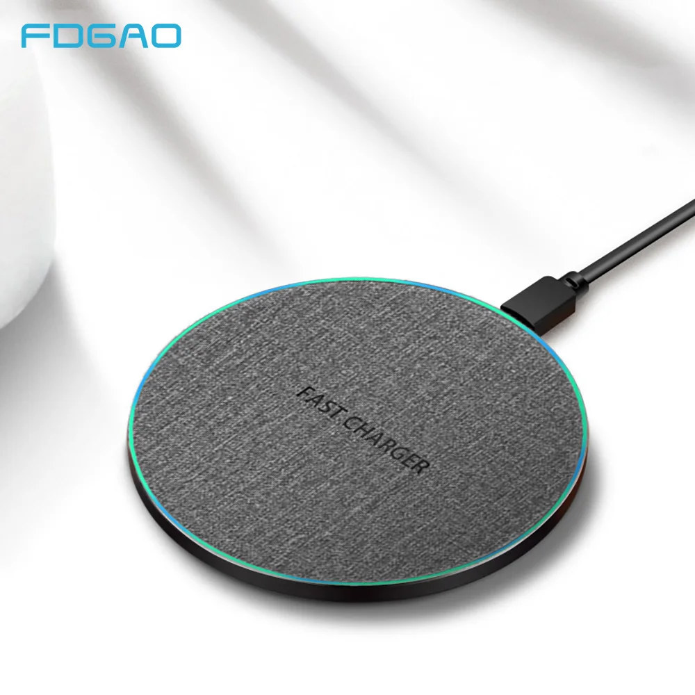 

FDGAO 15W Qi Fast Wireless Charger For iPhone X XR XS Max 8 Samsung Note 9 8 S8 S9 S10 For Xiaomi Mi 9 USB Quick Charging Pad