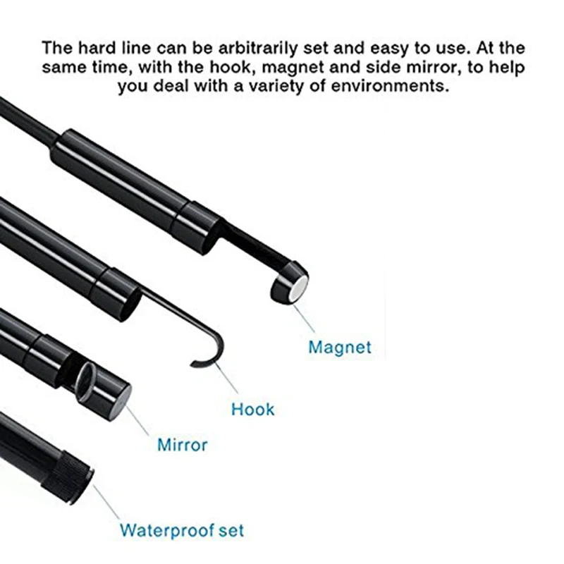 PROSTORMER wifi Endoscope Snake Camera 1200P SoftWire Borescope for Android and IOS Inspection Camera Rigid IP68 2.0 Megapixel 6