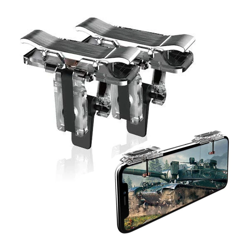 

Mobile Game Controller-Sensitive Shoot, Transparent Aim Keys L1R1 Shooter Joysticks Aim Buttons & Cell Phone Game Controller f