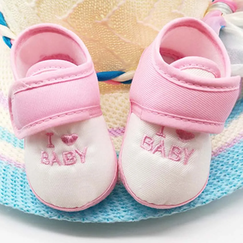 Новинка года; обувь для маленьких мальчиков и девочек; Новорожденные малыши; повседневная обувь для новорожденных; сапоги для ходунков с мягкой подошвой - Цвет: Pink Love Baby