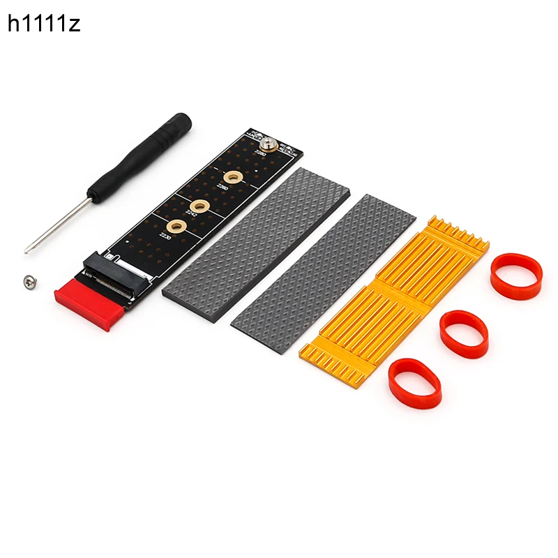 Переходник PCIE M2 переходник PCI Express E X1 на M.2 NVMe M Key Riser алюминиевый радиатор