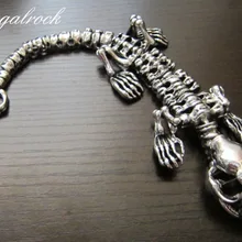 Regalrock 3D T Рекс тираннозавр череп ювелирные изделия динозавр Скелет Браслет