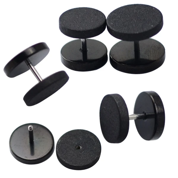 free shipping stainless steel mix size 20 pairs of cheater faux fake earring gauge size