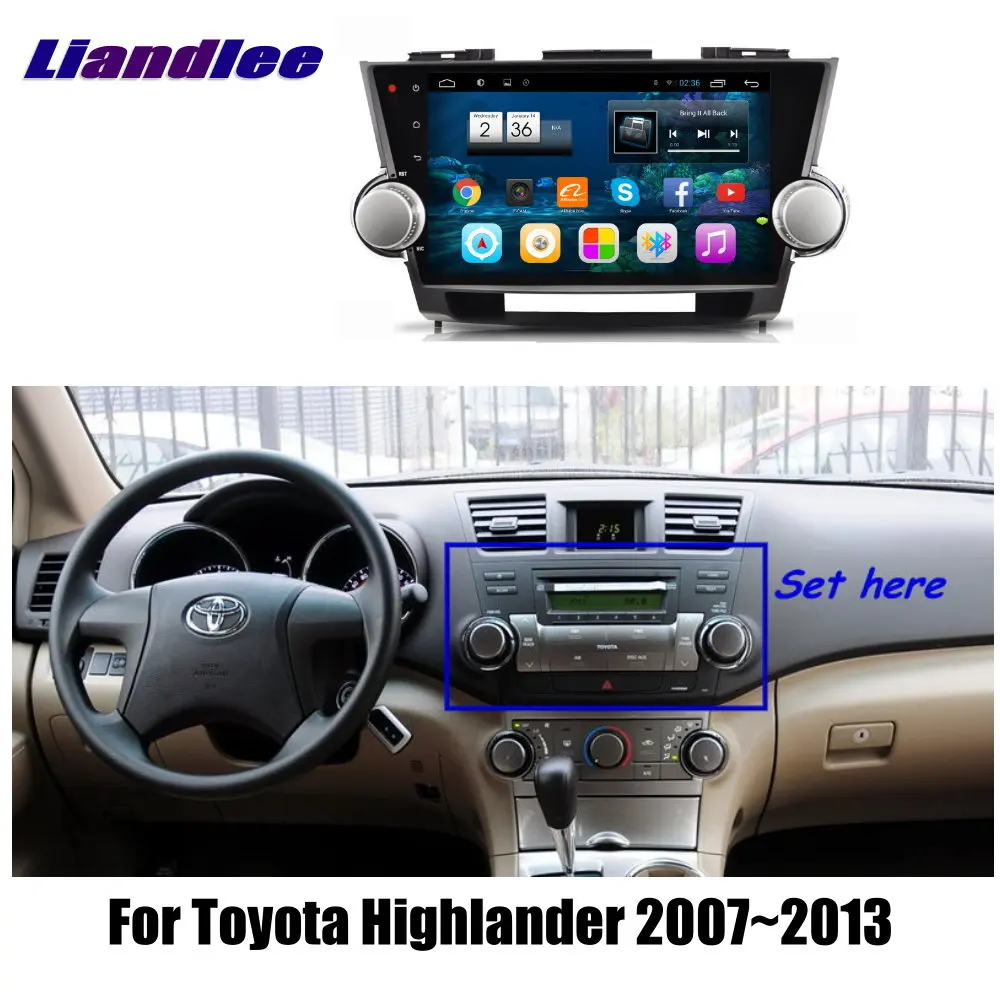 Для Toyota Highlander 2007~ 2013 10," Android HD емкостный сенсорный экран радио gps-навигатор ТВ фильм Andriod видео система