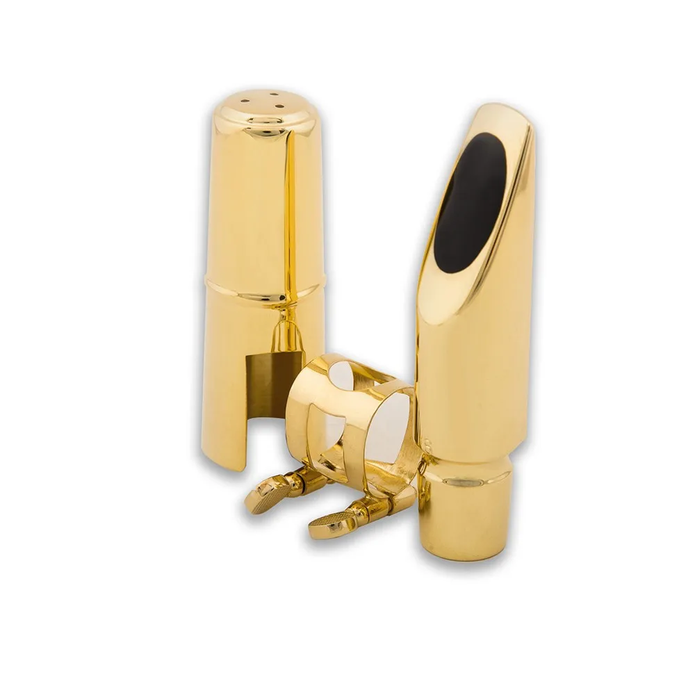 High Quality 8C Tenor Saxophone Mouthpiece Gold Color Brass Mouthpiece