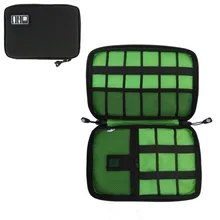 15 шт./лот, новинка, электронные аксессуары, сортировка, дорожная сумка, нейлон, Мужской органайзер для путешествий, для sd-карты, USB кабель, цифровая сумка, сумка