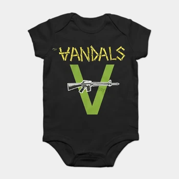 

Baby Onesie Baby Bodysuits kid t shirt Funny white Black tee The Vandals Punk Rock Band Fashion Tees Clothing