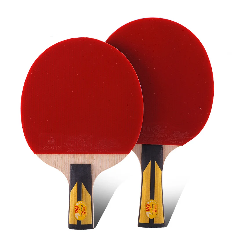 الأصلي الأسماك مزدوجة 6 نجوم 6A الجدول مضارب التنس مضرب الخفافيش الرياضية الخشب شفرة سريع هجوم حلقة ل الهواة اللاعبين